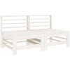 Mittensoffor 2 st vit massiv furu vidaXL – miniatyr 2
