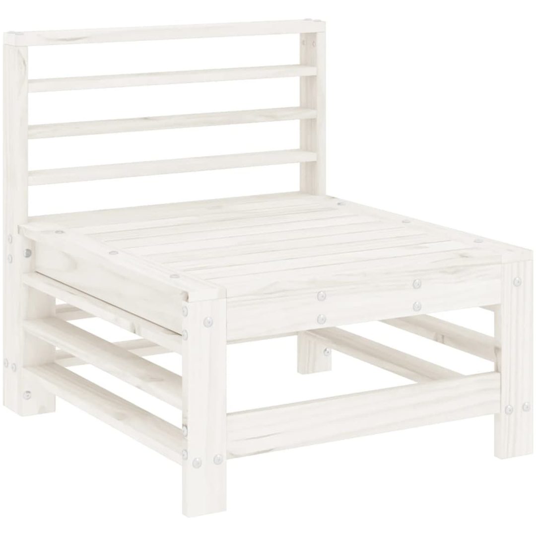 Mittensoffor 2 st vit massiv furu vidaXL – bild 3