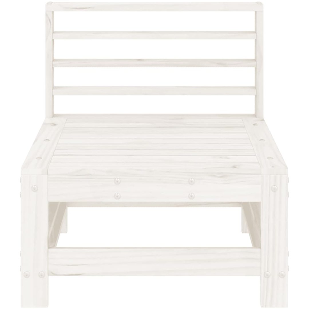 Mittensoffor 2 st vit massiv furu vidaXL – bild 4
