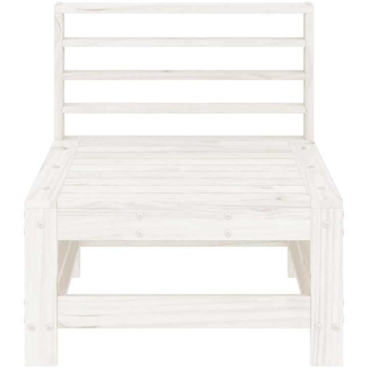 Mittensoffor 2 st vit massiv furu vidaXL – bild 4