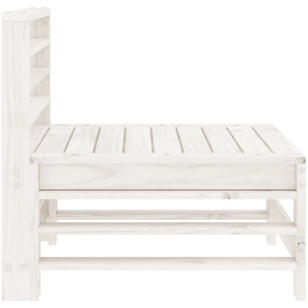 Mittensoffor 2 st vit massiv furu vidaXL – bild 5