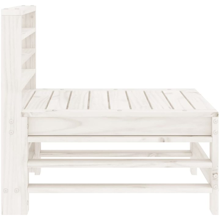 Mittensoffor 2 st vit massiv furu vidaXL – bild 5