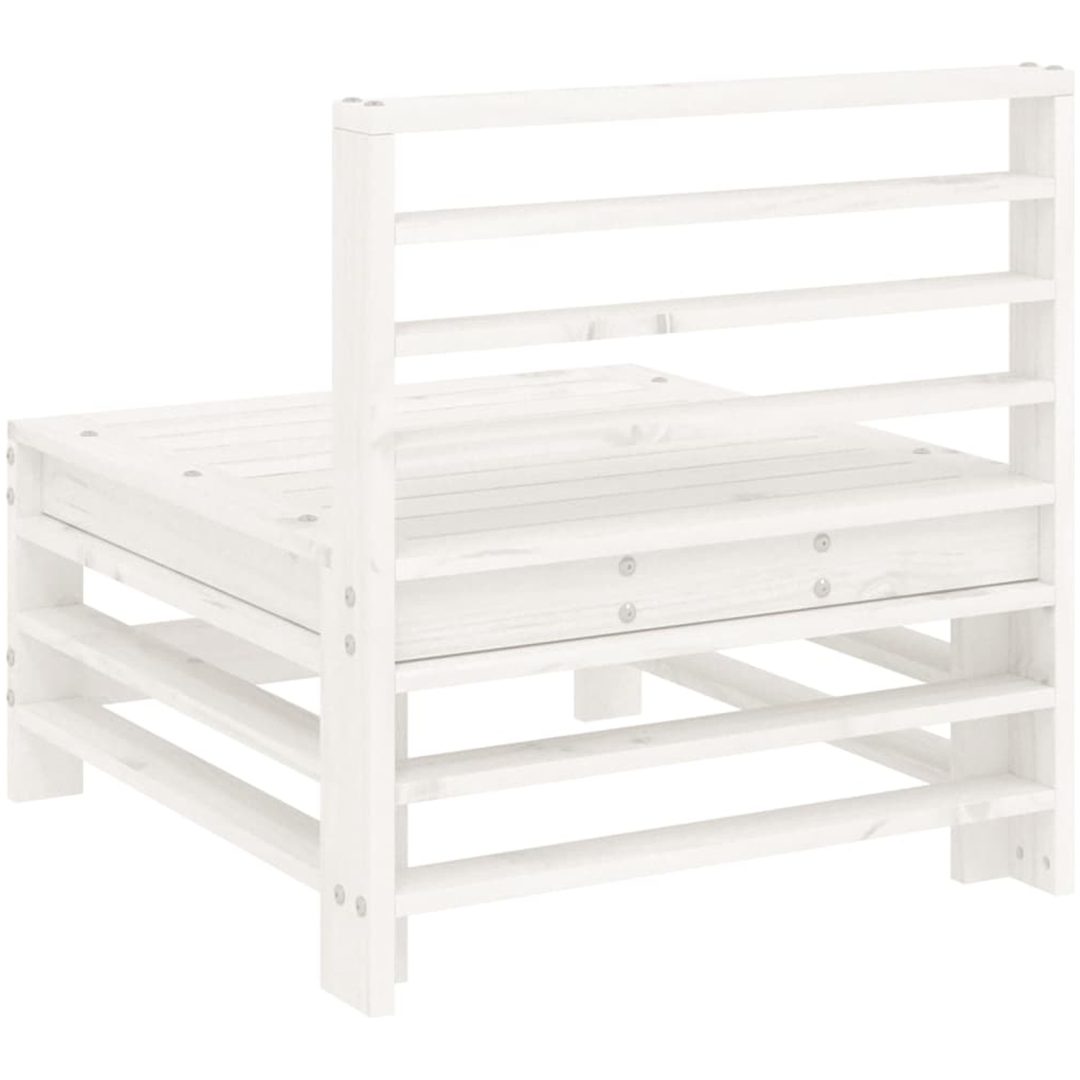 Mittensoffor 2 st vit massiv furu vidaXL – bild 6