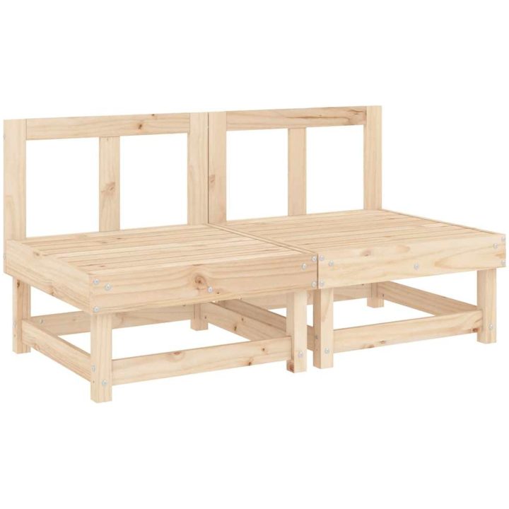 Mittensoffor med dynor 2 st massiv furu vidaXL – bild 3