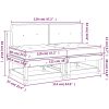 Mittensoffor med dynor 2 st massiv furu vidaXL – miniatyr 10