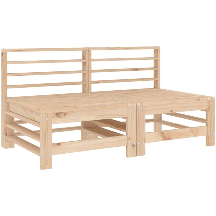 Mittensoffor med dynor 2 st massiv furu vidaXL – bild 3