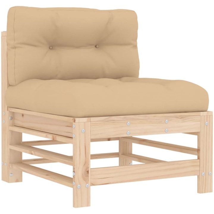 Mittensoffor med dynor 2 st massiv furu vidaXL – bild 4
