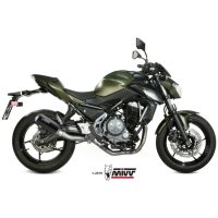 MIVV MK3 Full Exhaust System Stainless Steel/Carbon Silencer/Stainless Steel End Cap Kawasaki Z650