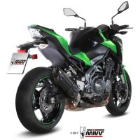 MIVV Suono Black Stainless Steel Carbon End Cap Kawasaki Z900