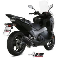 MIVV Suono Steel Black Muffler Carbon End Cap Honda Integra 750