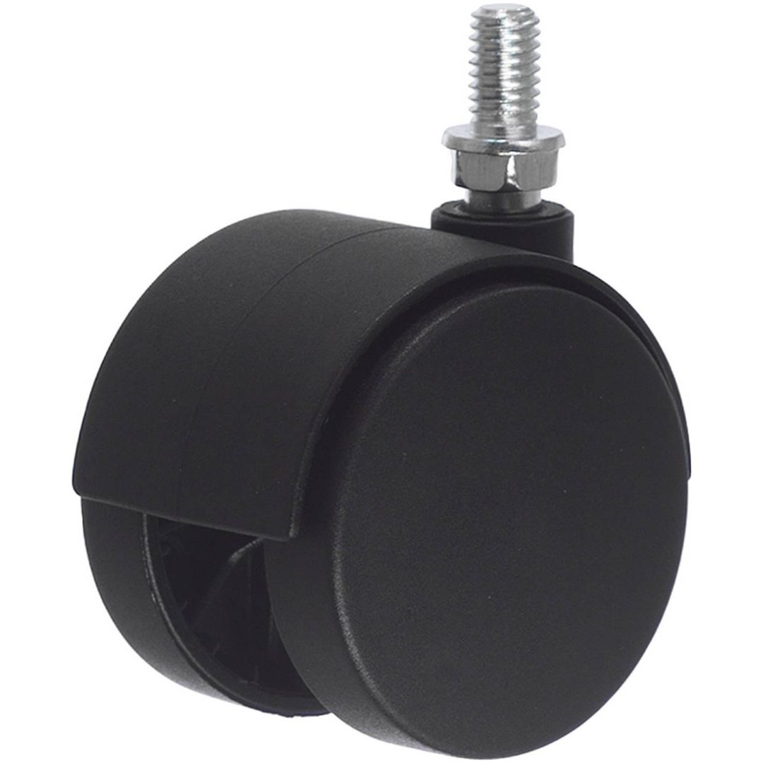 Möbelhjul med tapp STRUKTUR MÖBELHJUL TAPP SVART 50MM