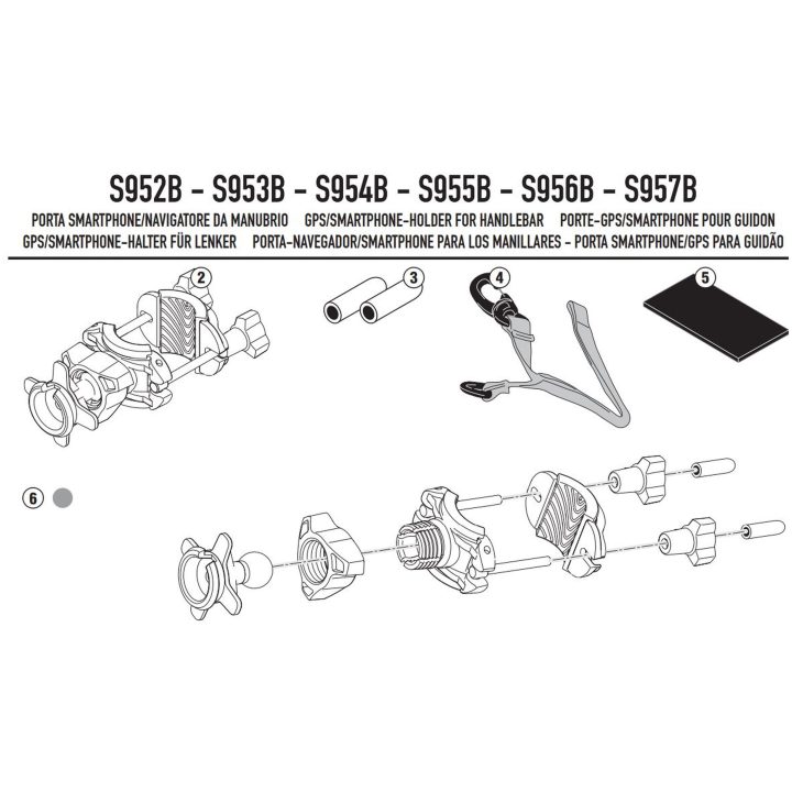 Mobiltelefonhållare S957B Givi S957B – bild 2