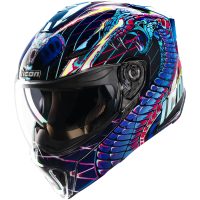 Modulärhjälm Threshold Synthwave Lazer Cobra Lila ICON