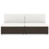 Modulsoffa 2-sits konstrotting brun vidaXL – miniatyr 2