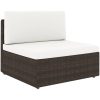Modulsoffa 2-sits konstrotting brun vidaXL – miniatyr 3