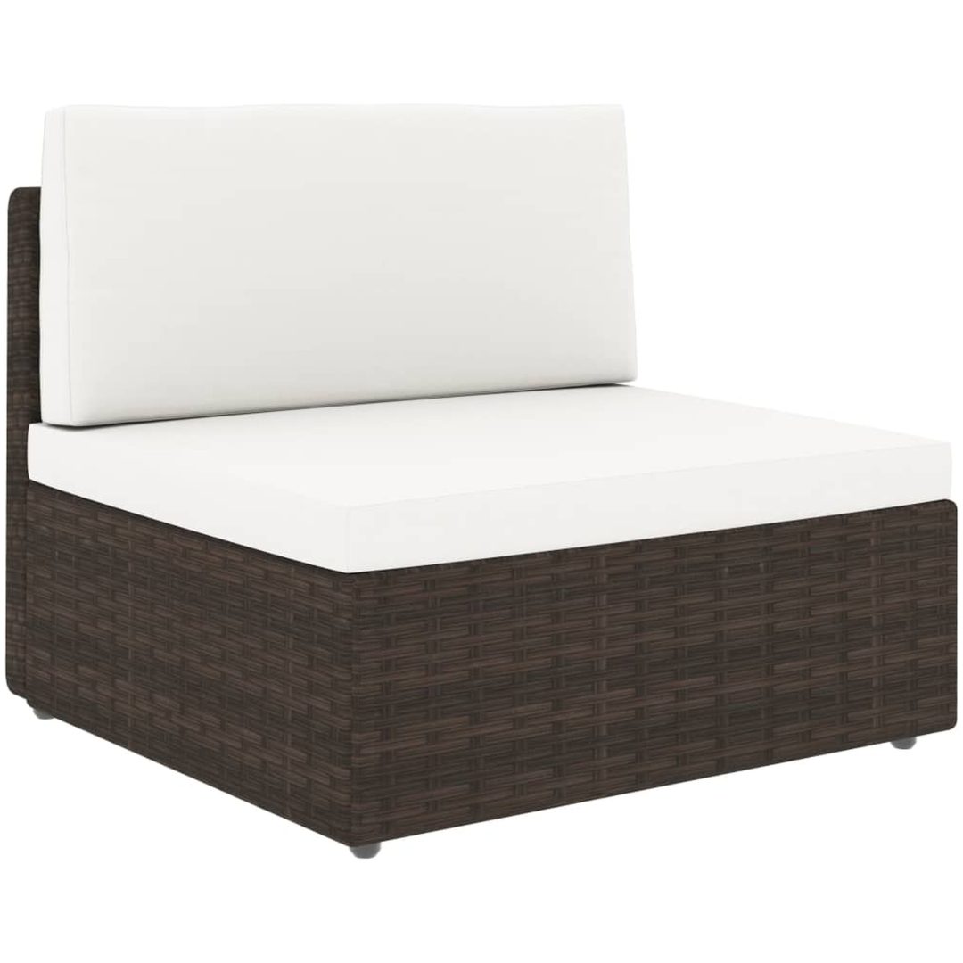 Modulsoffa 2-sits konstrotting brun vidaXL – bild 3