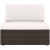 Modulsoffa 2-sits konstrotting brun vidaXL – miniatyr 4