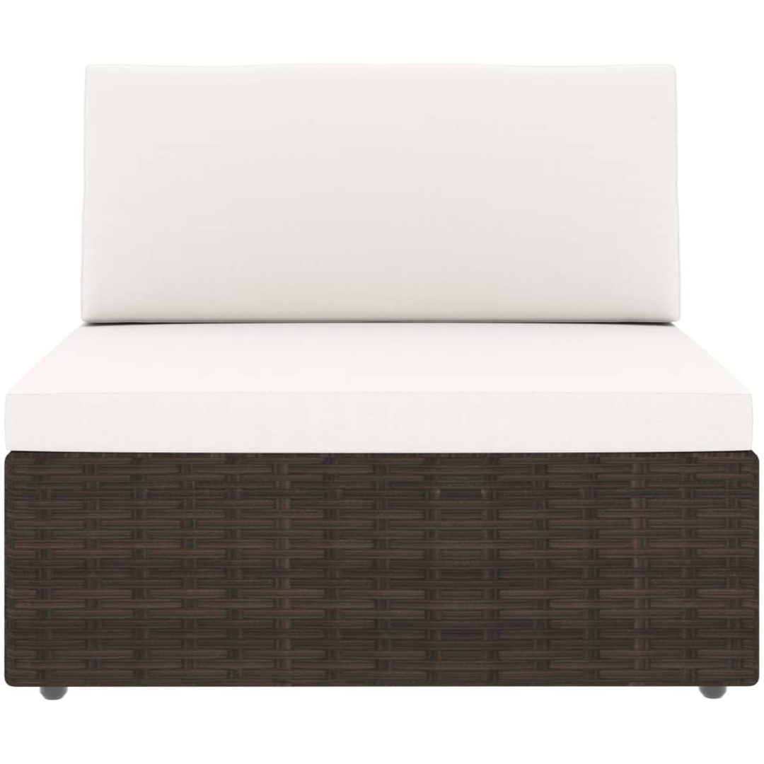 Modulsoffa 2-sits konstrotting brun vidaXL – bild 4