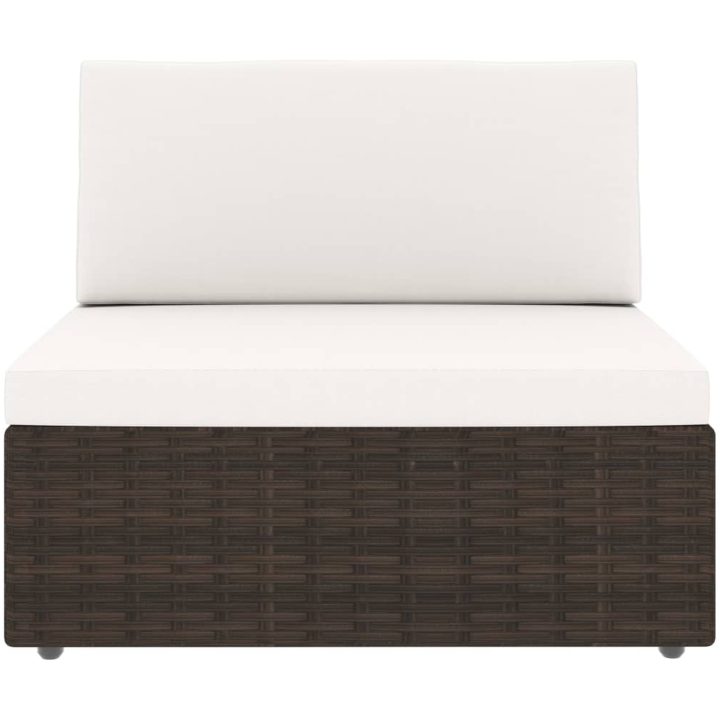 Modulsoffa 2-sits konstrotting brun vidaXL – bild 4
