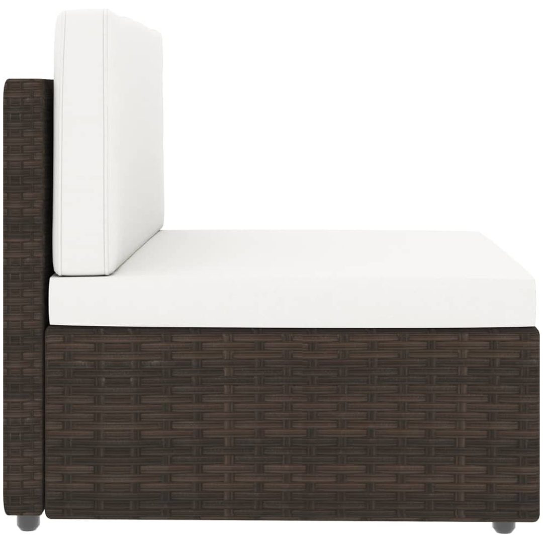 Modulsoffa 2-sits konstrotting brun vidaXL – bild 5
