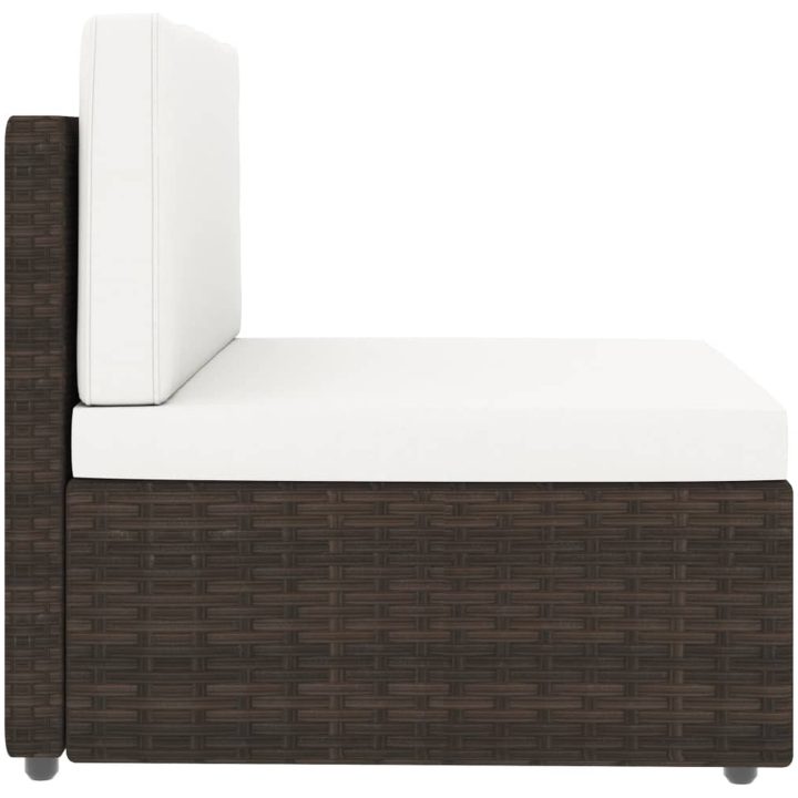 Modulsoffa 2-sits konstrotting brun vidaXL – bild 5