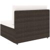 Modulsoffa 2-sits konstrotting brun vidaXL – miniatyr 6