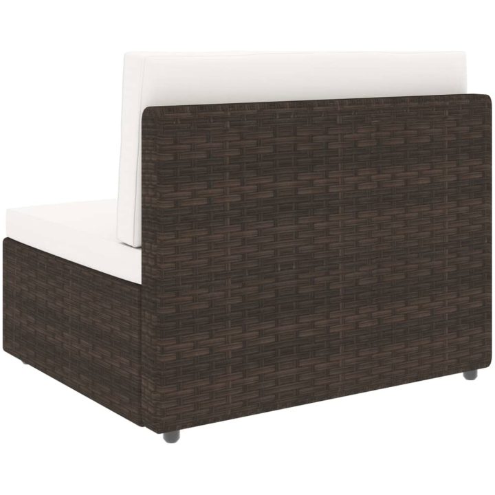 Modulsoffa 2-sits konstrotting brun vidaXL – bild 6