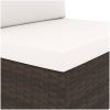 Modulsoffa 2-sits konstrotting brun vidaXL – miniatyr 7