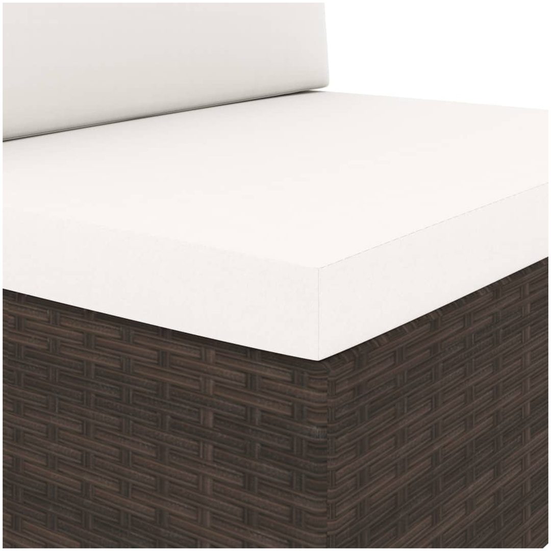 Modulsoffa 2-sits konstrotting brun vidaXL – bild 7