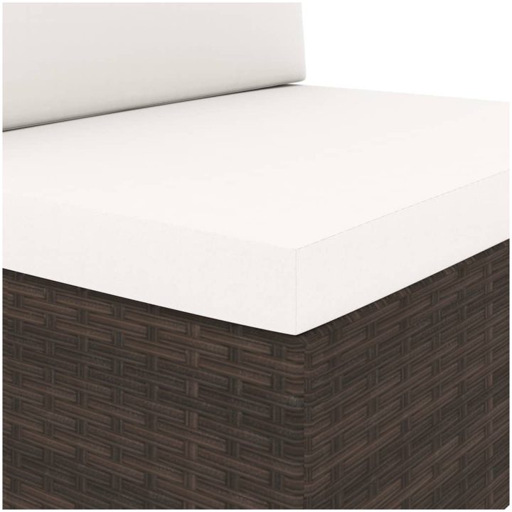 Modulsoffa 2-sits konstrotting brun vidaXL – bild 7