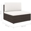 Modulsoffa 2-sits konstrotting brun vidaXL – miniatyr 8