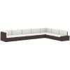 Modulsoffa 2-sits konstrotting brun vidaXL – miniatyr 10