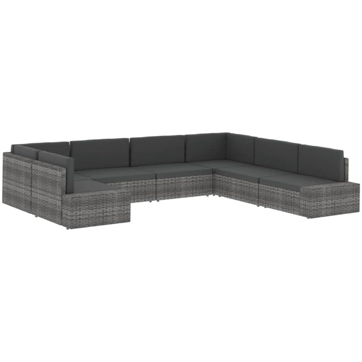 Modulsoffa 2-sits konstrotting grå vidaXL – bild 11