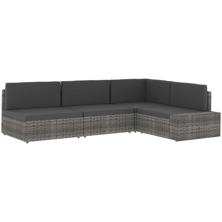 Modulsoffa 2-sits konstrotting grå vidaXL – bild 12
