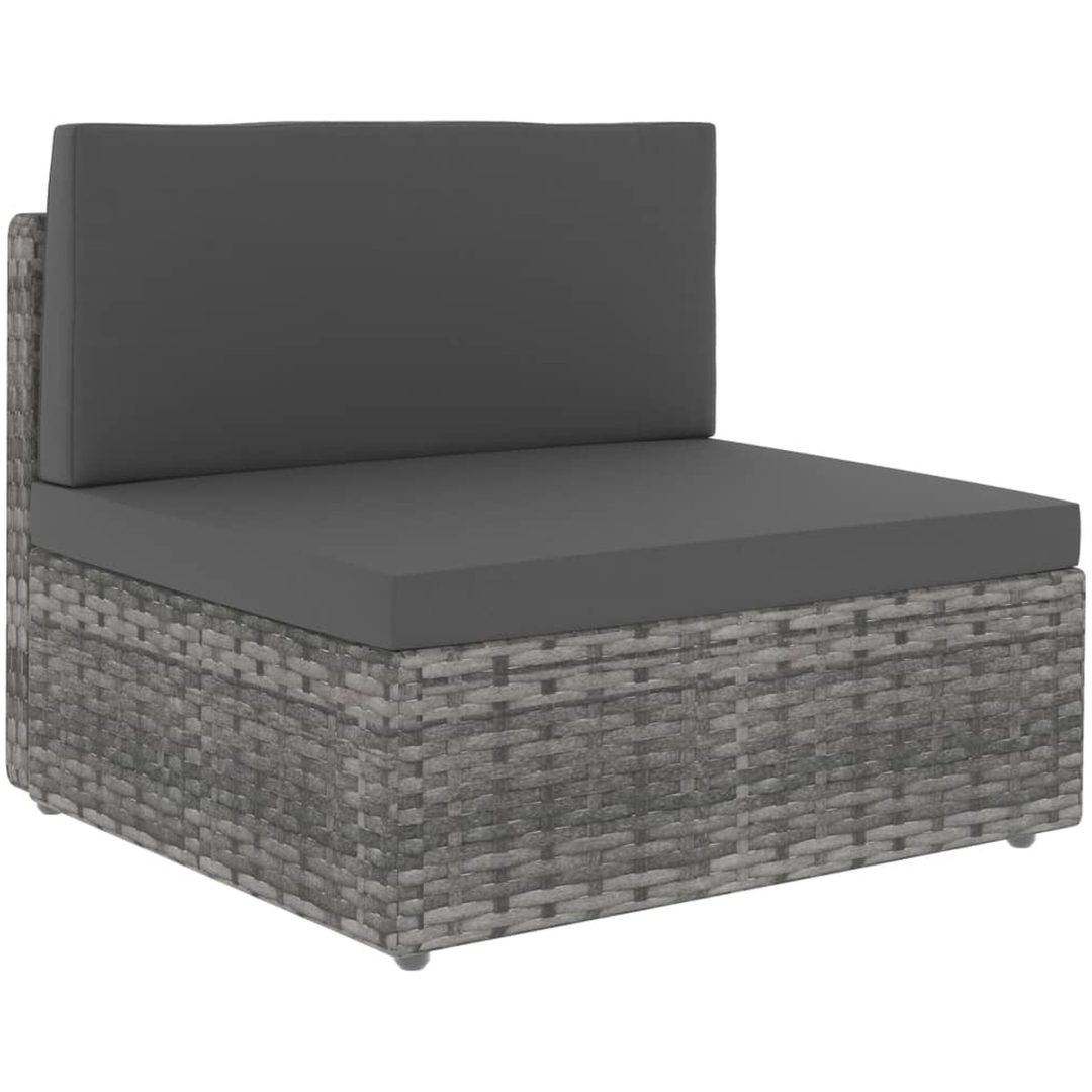 Modulsoffa 2-sits konstrotting grå vidaXL – bild 3