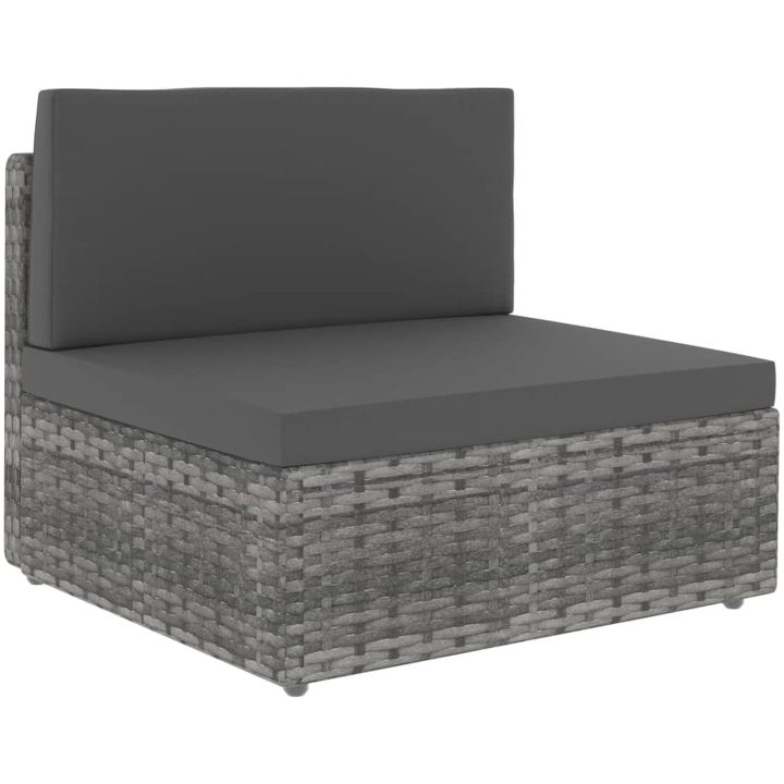 Modulsoffa 2-sits konstrotting grå vidaXL – bild 3