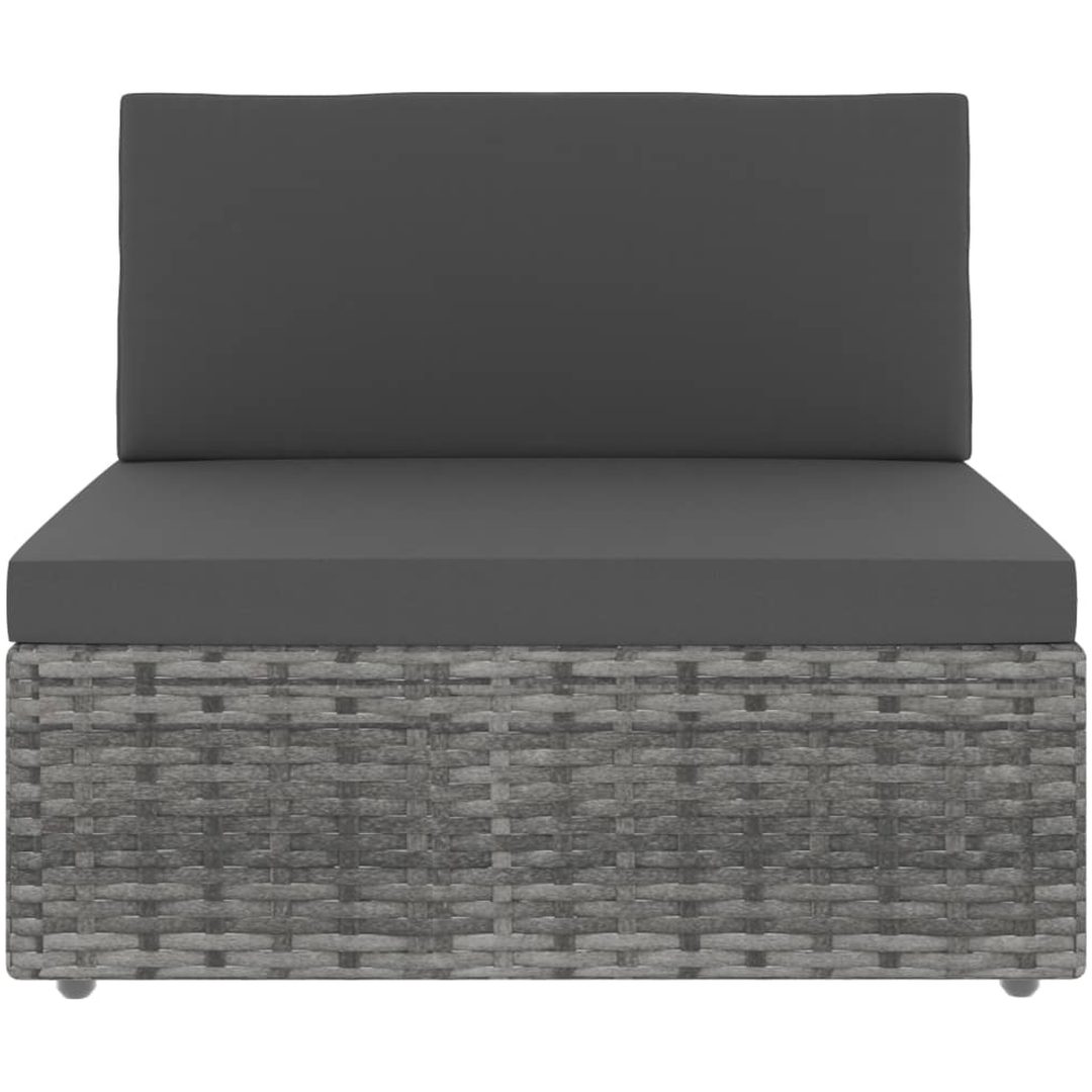 Modulsoffa 2-sits konstrotting grå vidaXL – bild 4