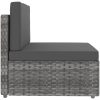 Modulsoffa 2-sits konstrotting grå vidaXL – miniatyr 5