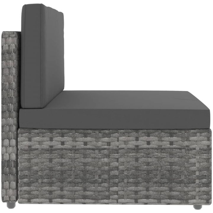 Modulsoffa 2-sits konstrotting grå vidaXL – bild 5
