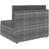 Modulsoffa 2-sits konstrotting grå vidaXL – miniatyr 6