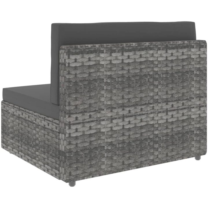 Modulsoffa 2-sits konstrotting grå vidaXL – bild 6