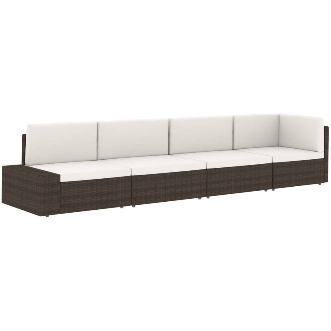 Modulsoffa 2-sits konstrotting grå vidaXL – bild 9