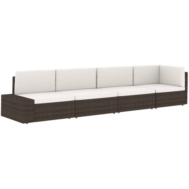 Modulsoffa 2-sits konstrotting grå vidaXL – bild 9