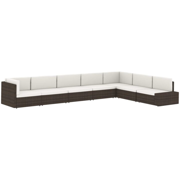 Modulsoffa 2-sits konstrotting grå vidaXL – bild 10