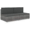 Modulsoffa 2-sits konstrotting grå vidaXL – miniatyr 1