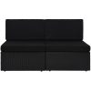 Modulsoffa 2-sits konstrotting svart vidaXL – miniatyr 2