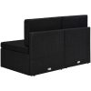 Modulsoffa 2-sits konstrotting svart vidaXL – miniatyr 4