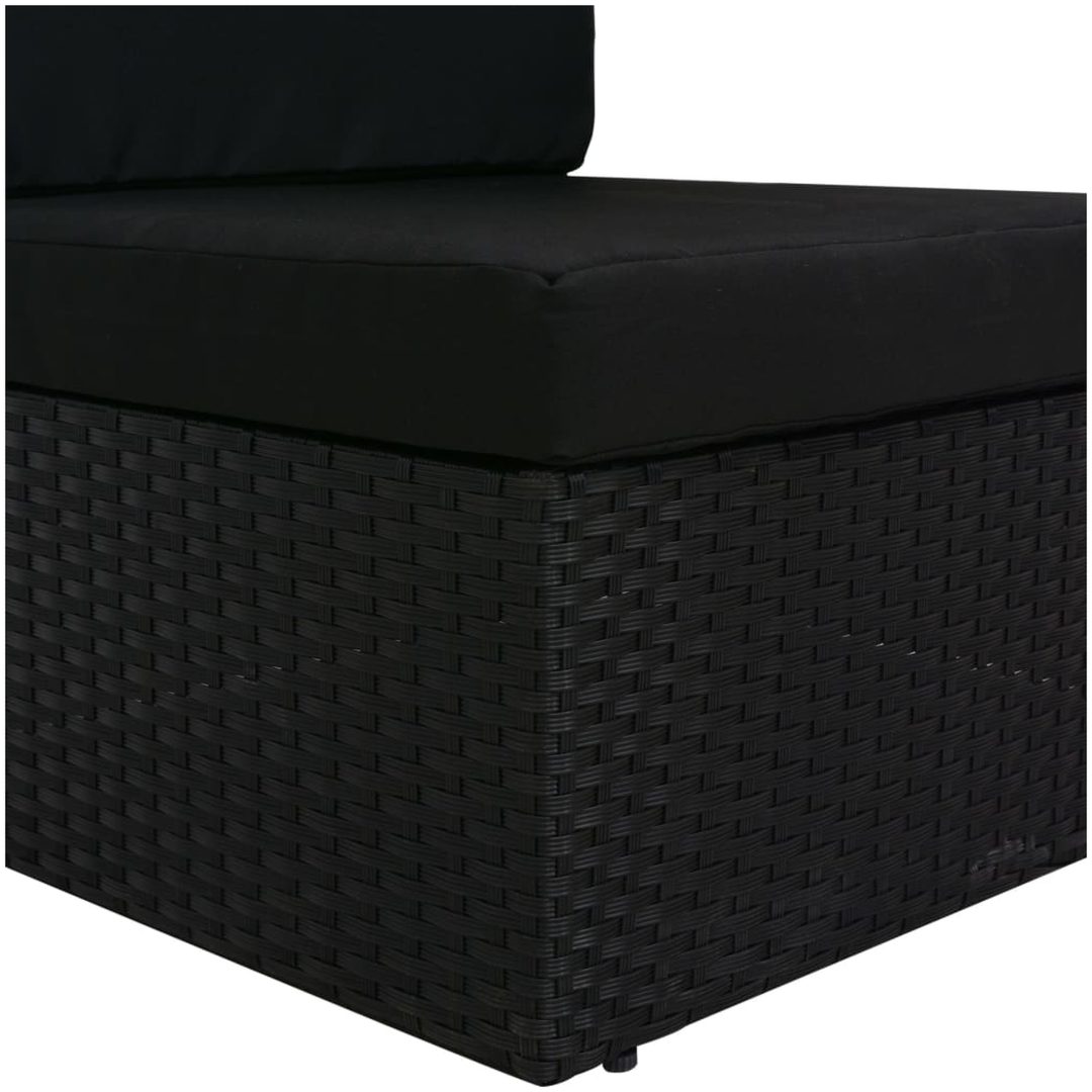 Modulsoffa 2-sits konstrotting svart vidaXL – bild 5