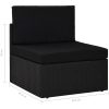 Modulsoffa 2-sits konstrotting svart vidaXL – miniatyr 7