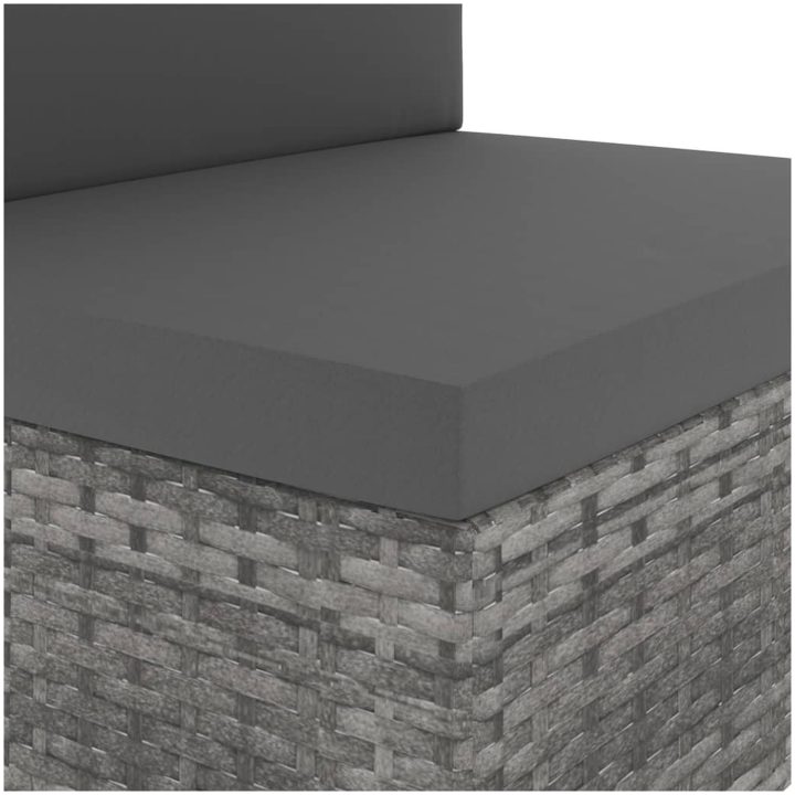 Modulsoffa 3-sits konstrotting grå vidaXL – bild 11